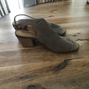 Lucky brand perforated heeled sandals